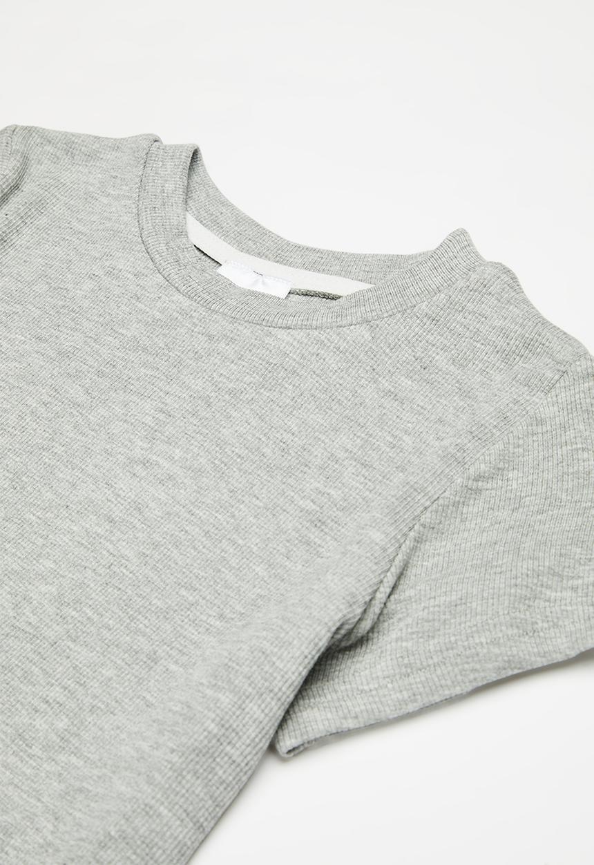 Pop Candy - Tee & flare legging set - grey