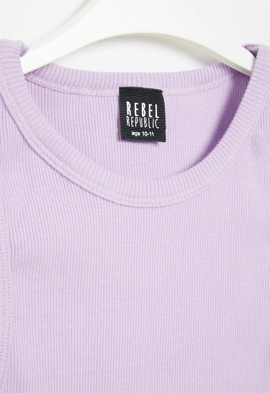 Rebel Republic - Ribbed tank - lilac