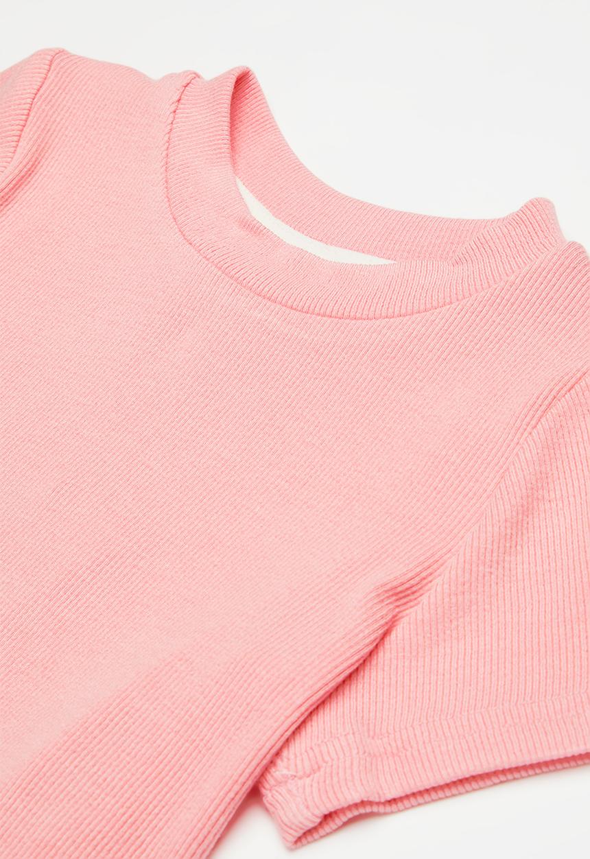 Pop Candy - Tee & flare legging set - pink