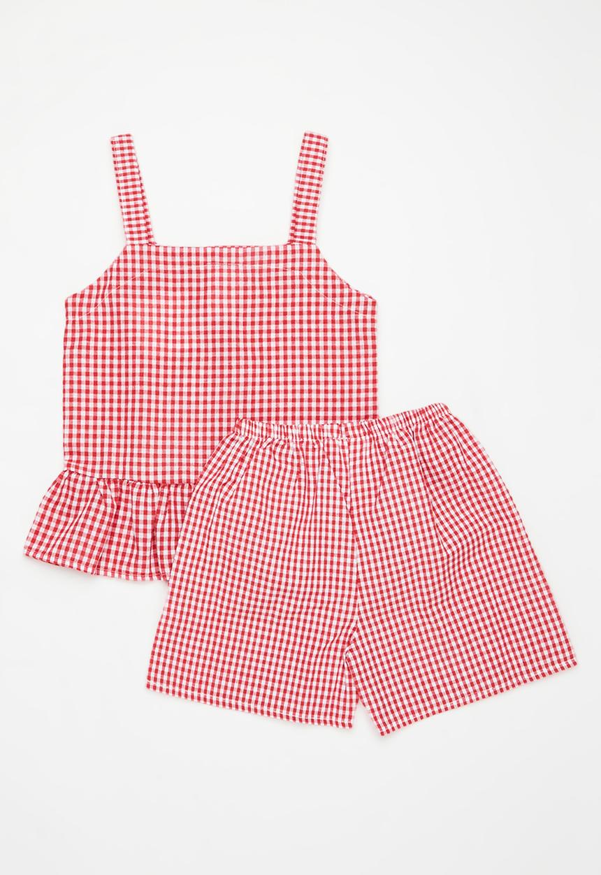 Pop Candy - Top & short set - red & white