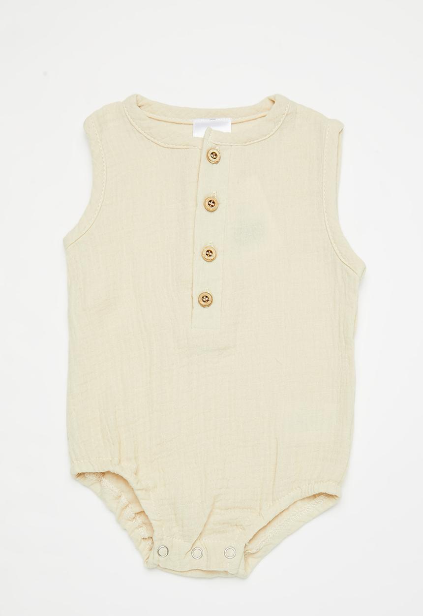 Pop Candy - Button up babygrow - neutral