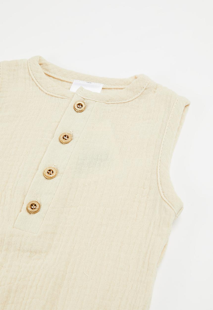 Pop Candy - Button up babygrow - neutral