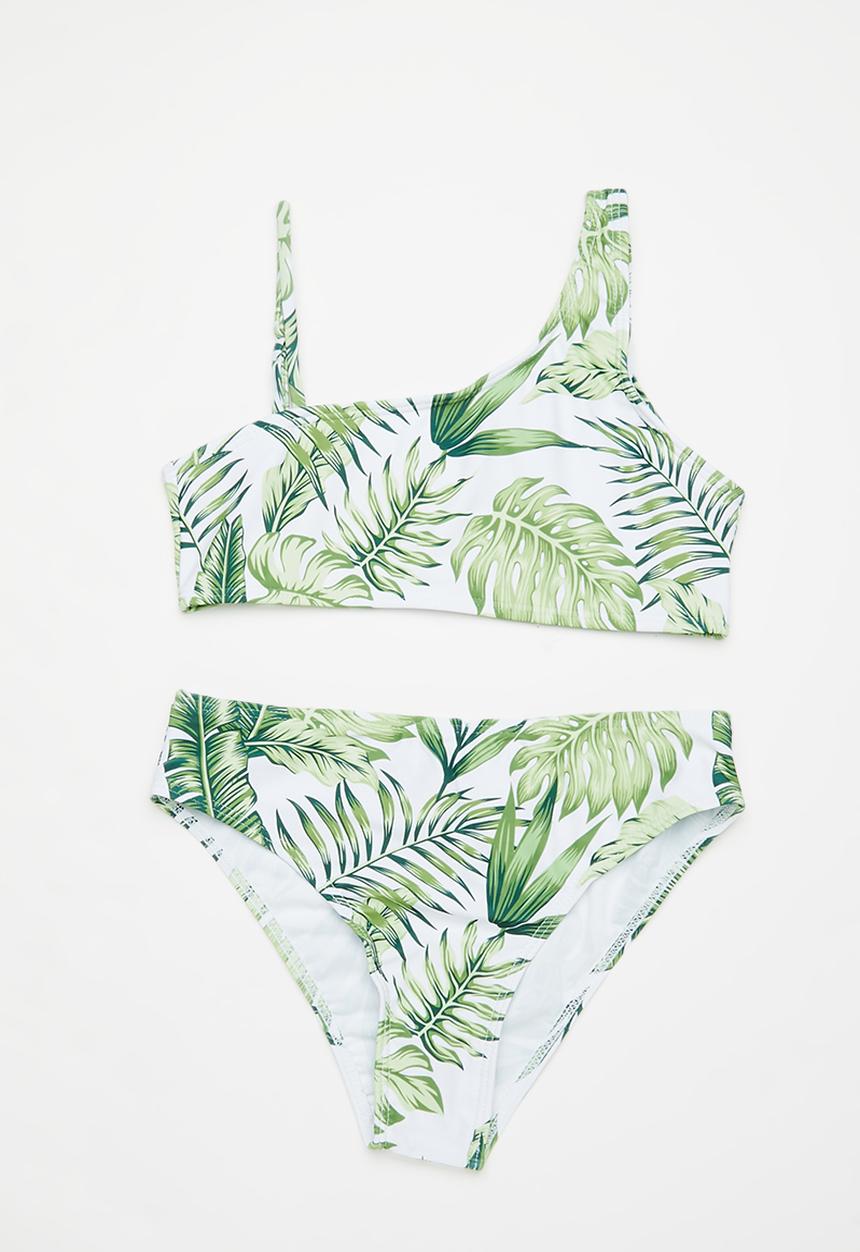 Pop Candy - 2 Piece bikini set - green & white