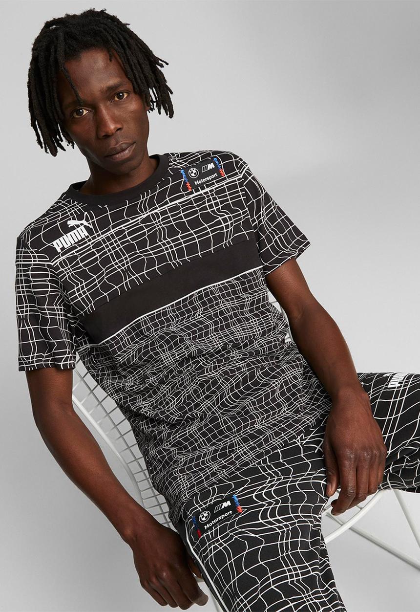 PUMA - Bmw mms camo sds tee - puma black aop