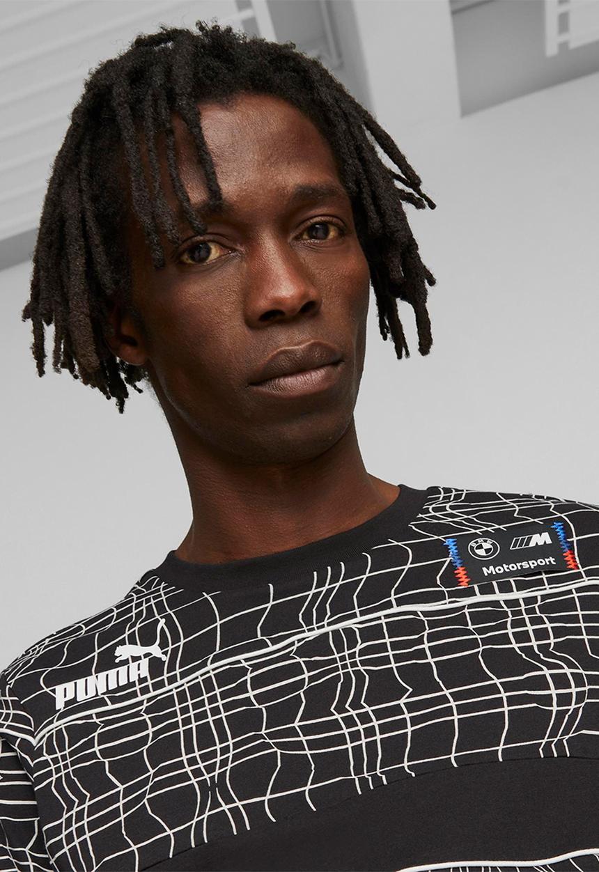 PUMA - Bmw mms camo sds tee - puma black aop