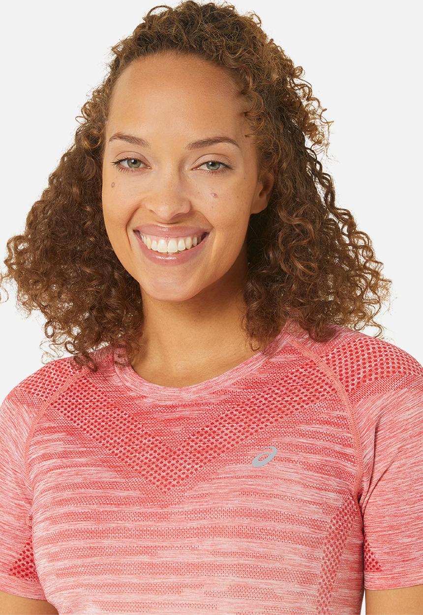 ASICS - Seamless short sleeve top - pale apricot/light garnet