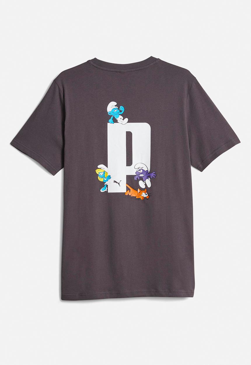 PUMA - Puma X The Smurfs graphic tee - charc grey