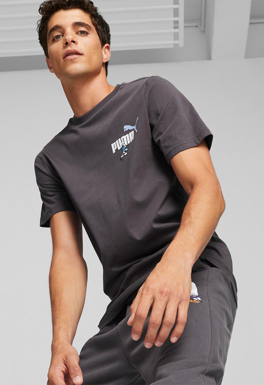 PUMA - Puma X The Smurfs graphic tee - charc grey