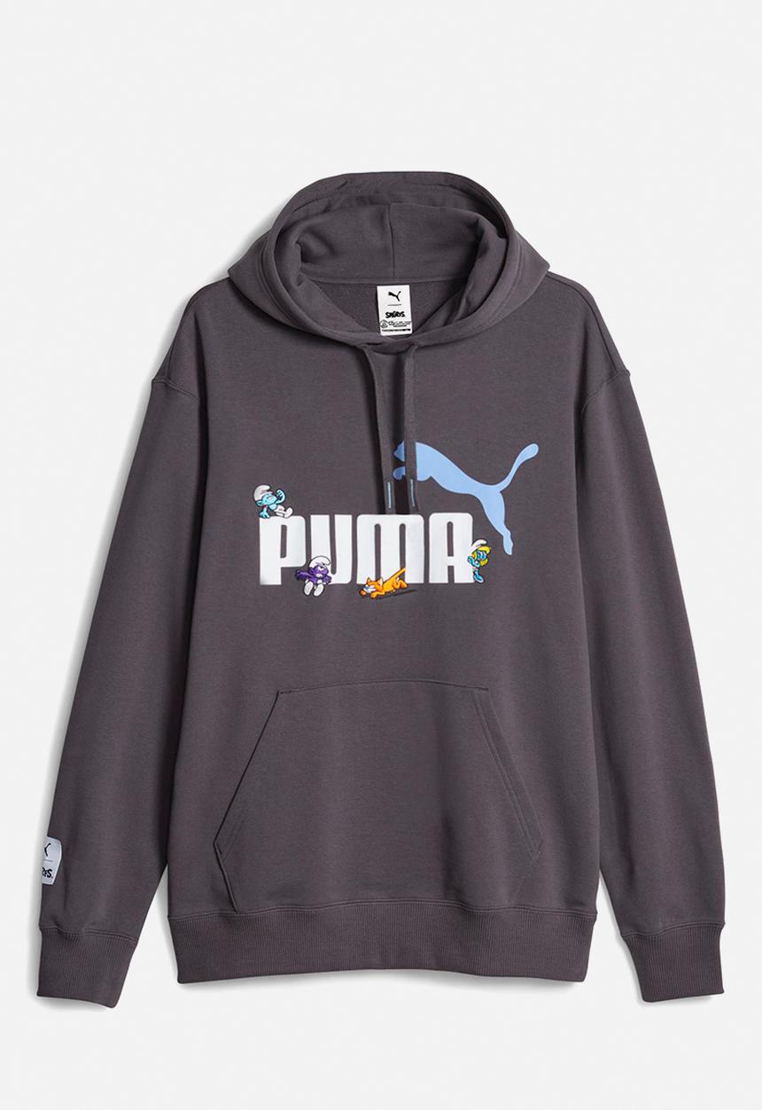 PUMA - Puma x Smurfs graphic hoodie - charcoal grey 