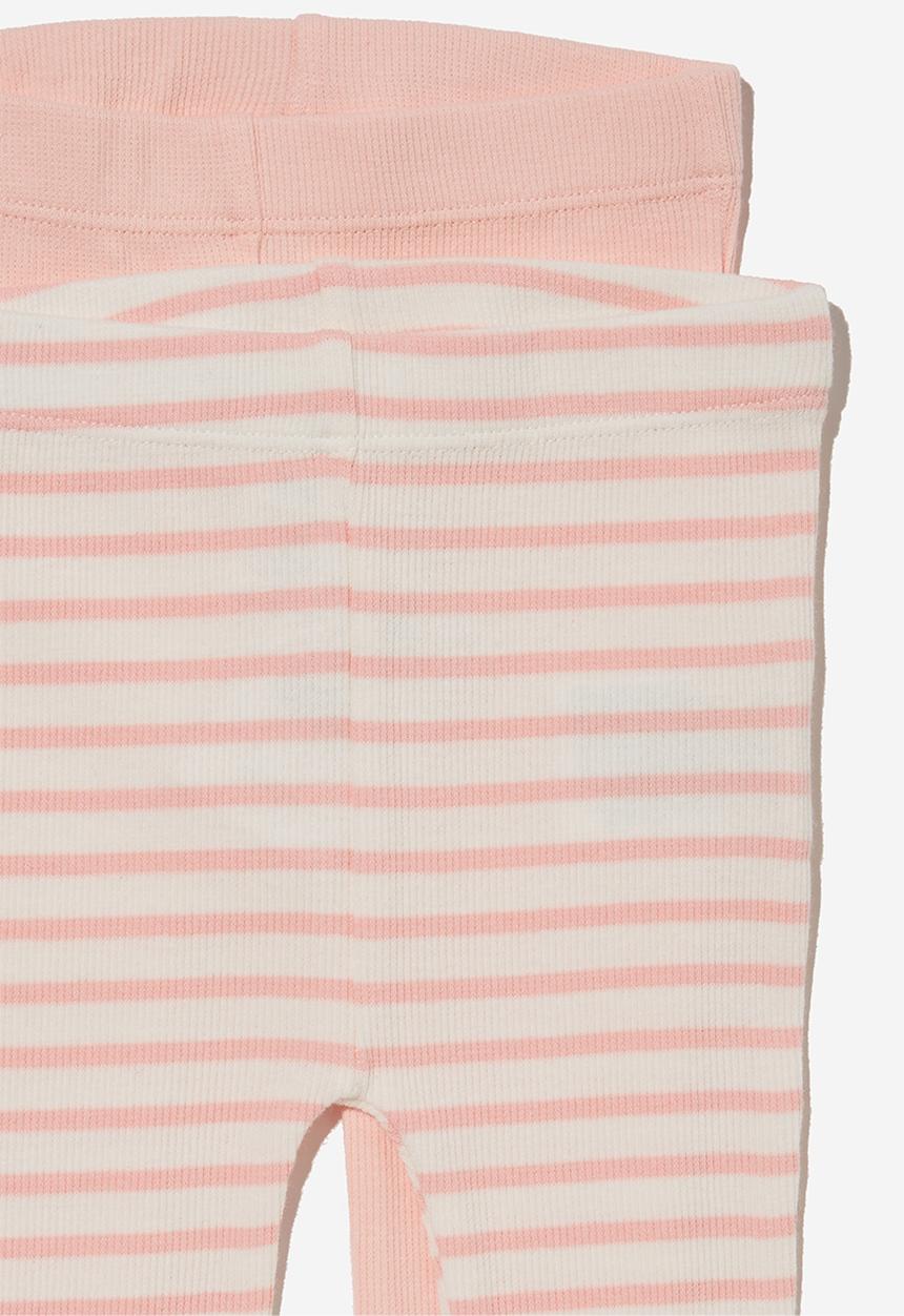 Cotton On - 2 pack essentials skinny legging - pinky organic