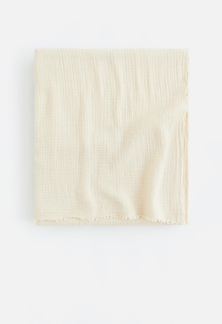 H&M - Cotton muslin tablecloth - light beige