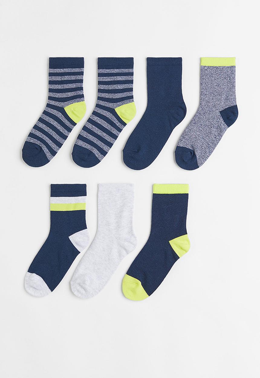 H&M - 7-pack socks - blue,multi