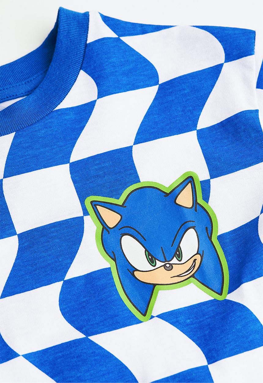 H&M - Printed t-shirt - bright blue / sonic the hedgehog