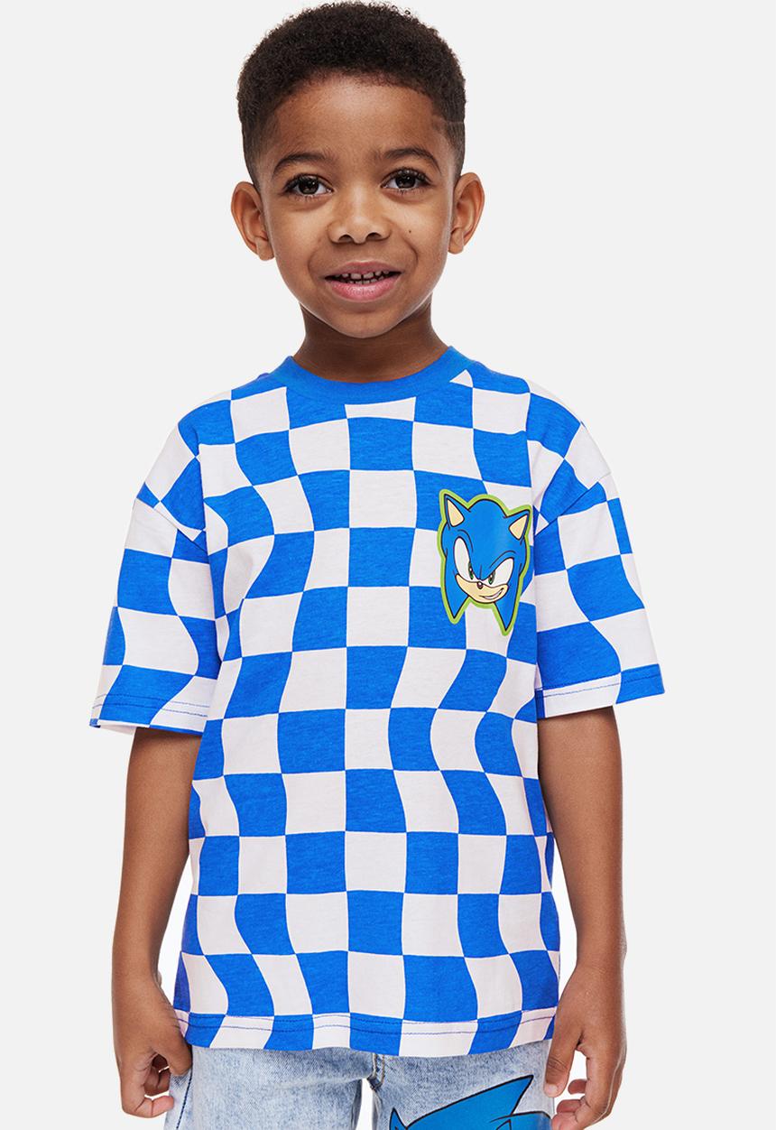 H&M - Printed t-shirt - bright blue / sonic the hedgehog