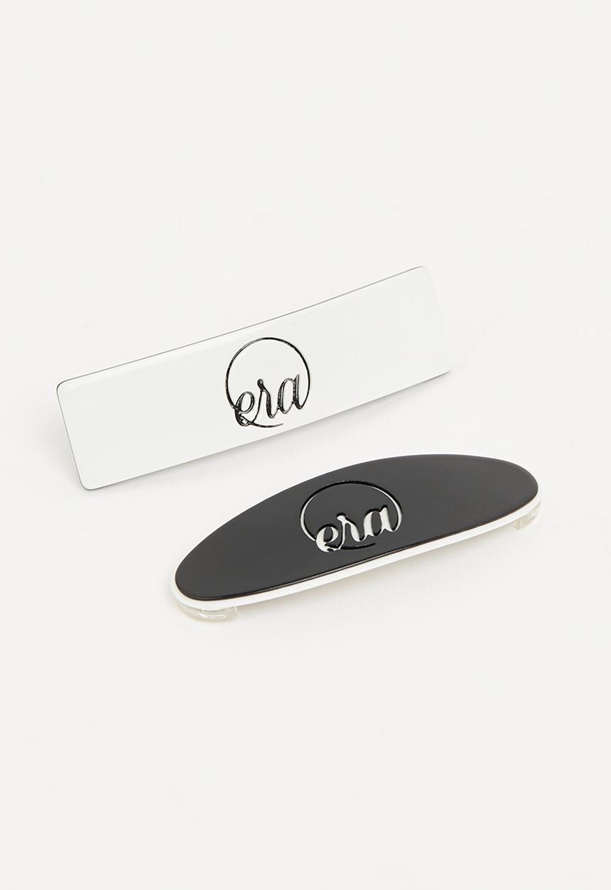 ERA by DJ Zinhle - 2 Pack era logo hair clips - black & white