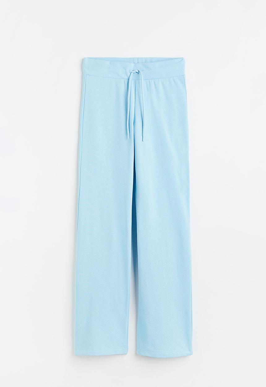 H&M - Straight joggers - light blue 