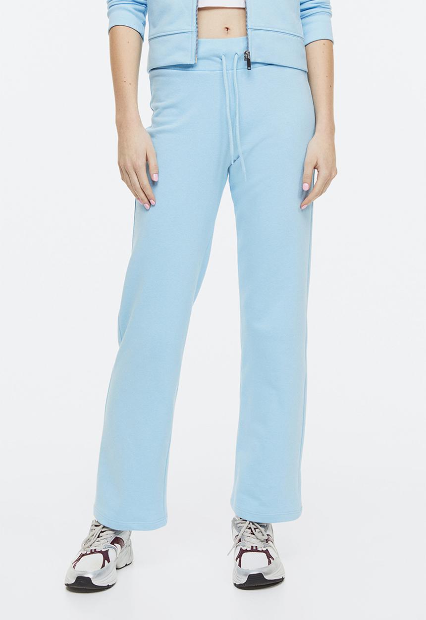 H&M - Straight joggers - light blue 