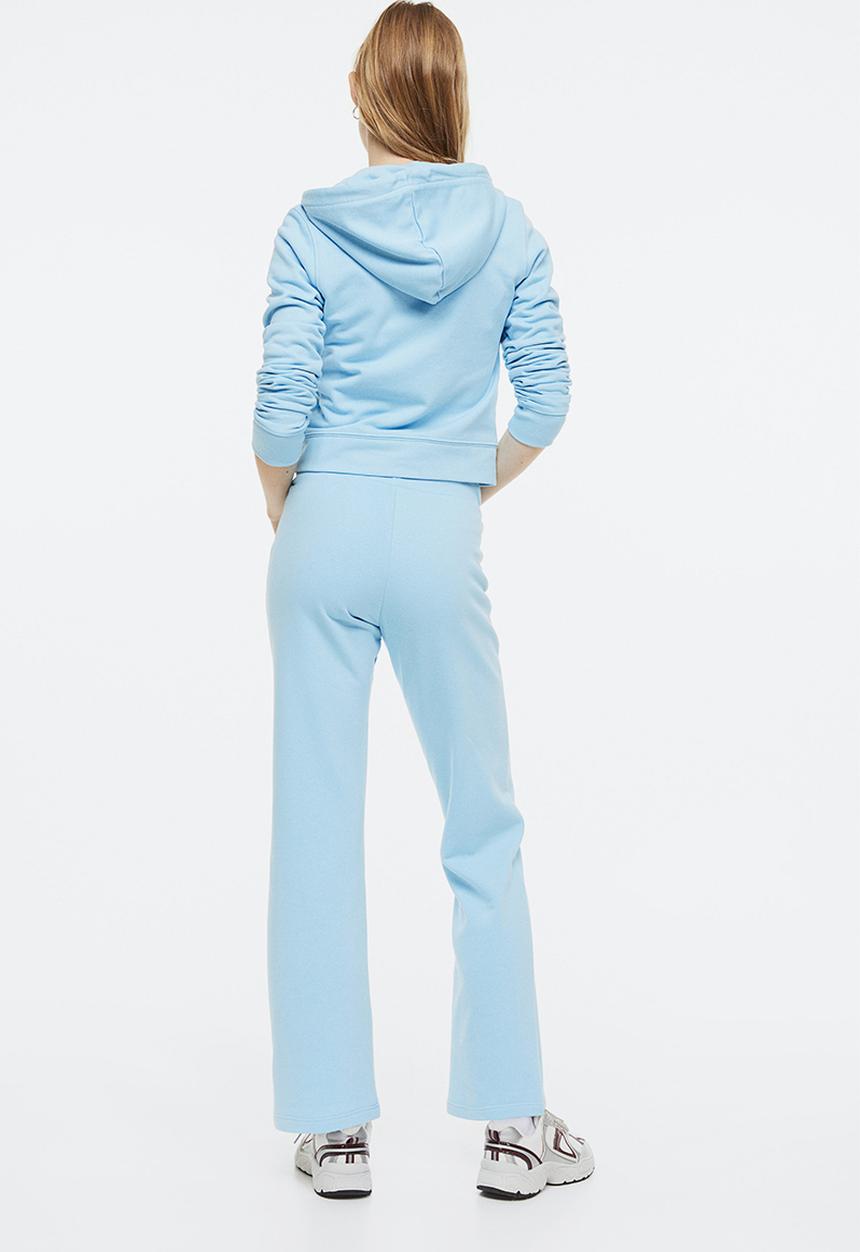 H&M - Straight joggers - light blue 