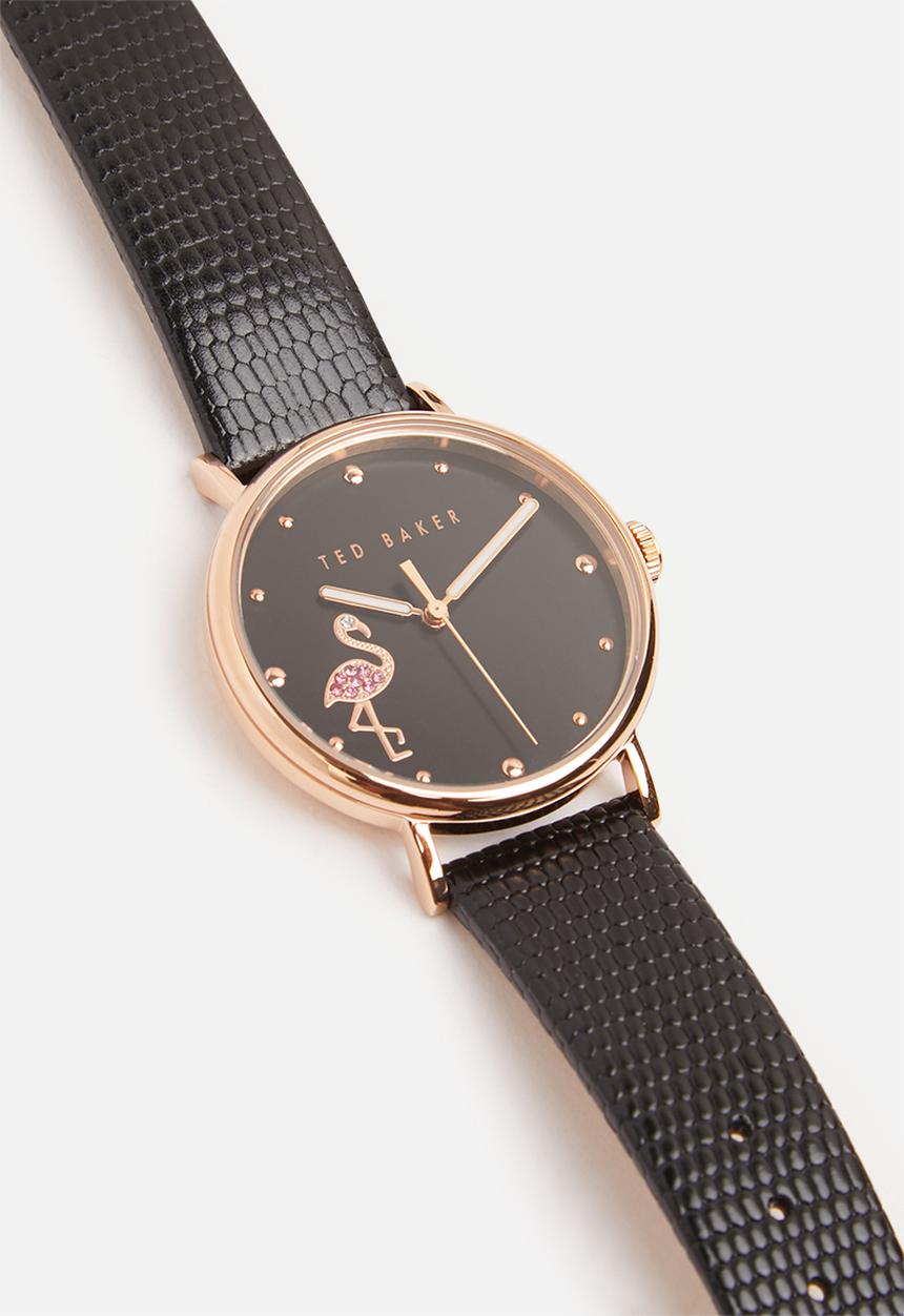 Ted Baker - Flamingo dail and bracelet set - black/rose gold