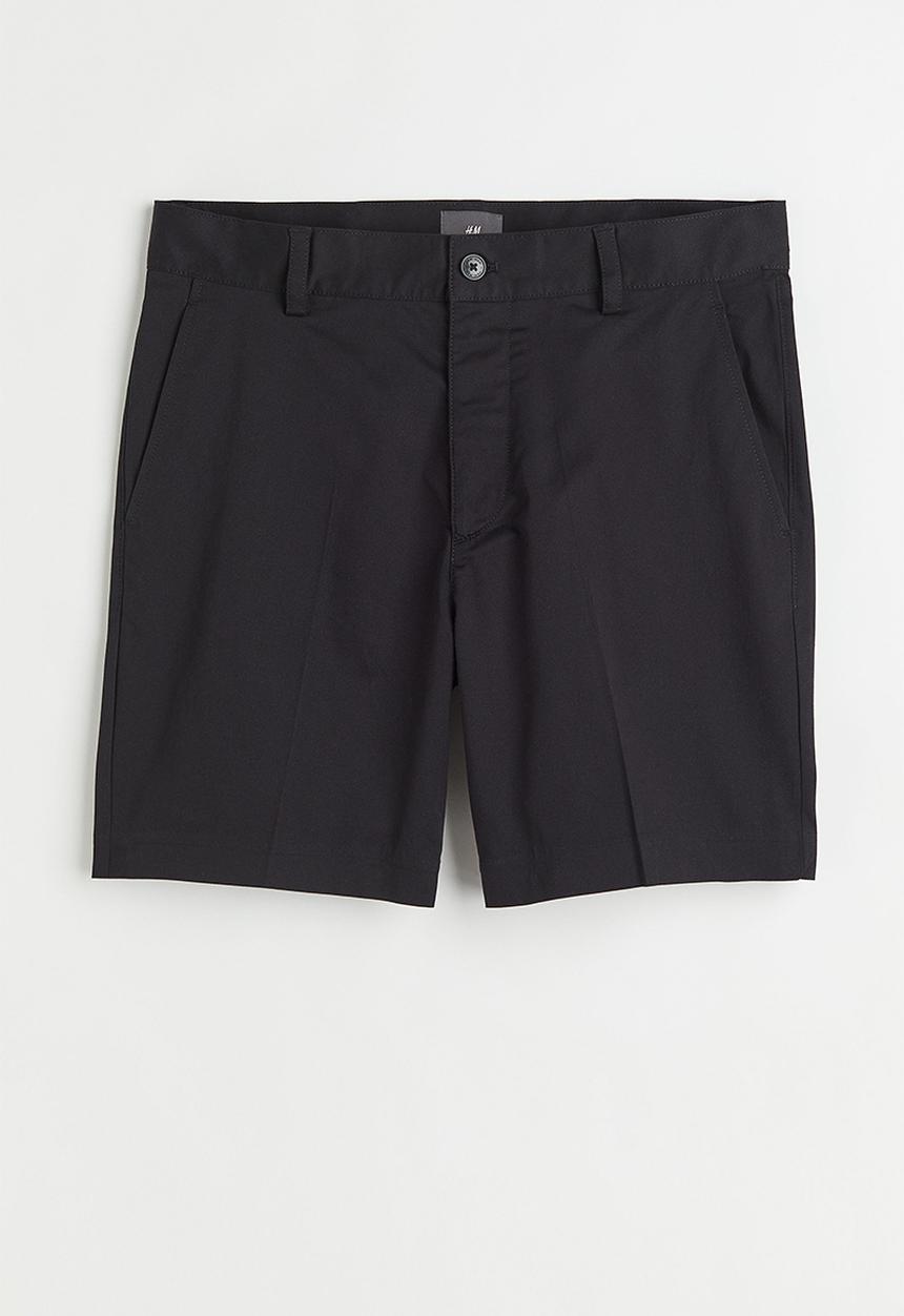 H&M - Regular fit chino shorts - black