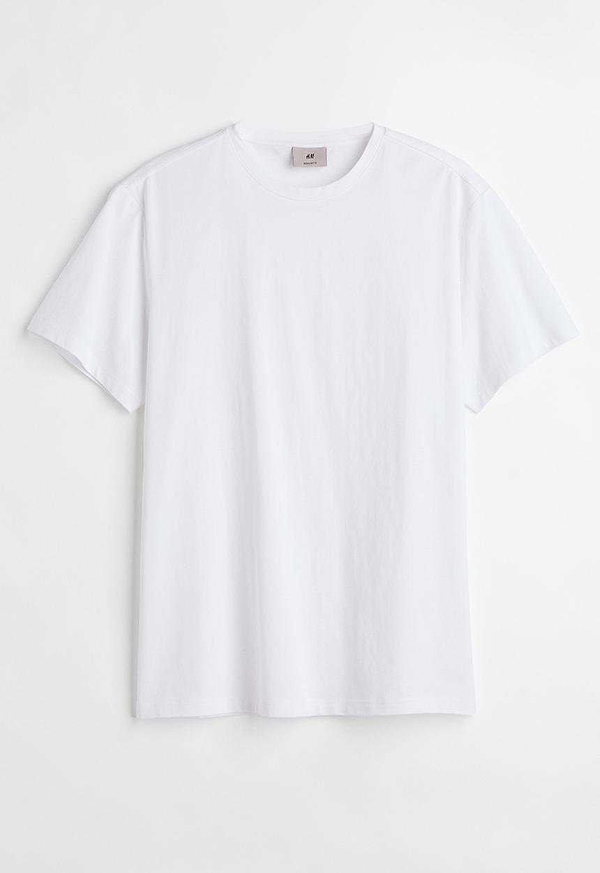 H&M - Regular fit pima cotton T-shirt - white