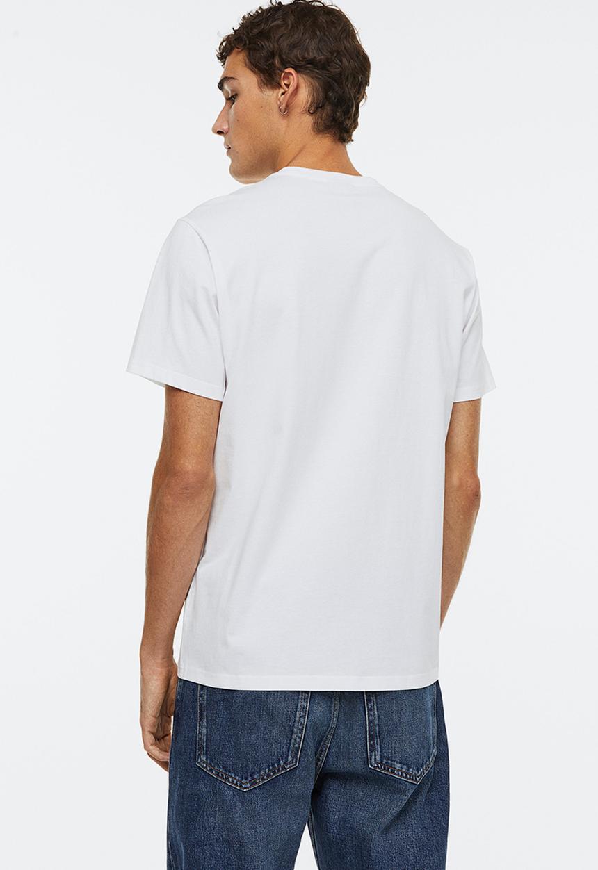 H&M - Regular fit pima cotton T-shirt - white