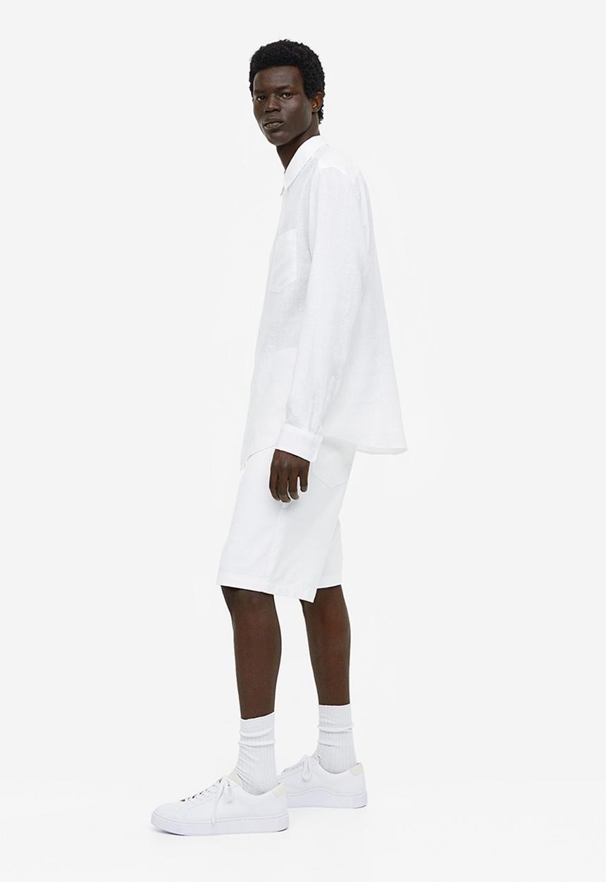 H&M - Regular fit linen shirt - white