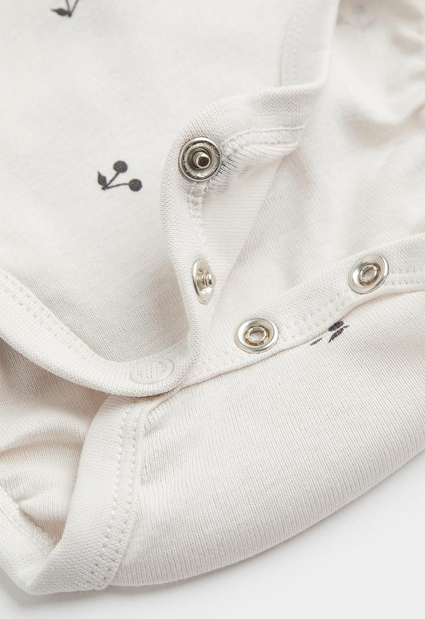 H&M - 2-pack long-sleeved bodysuits - white, pink & multi
