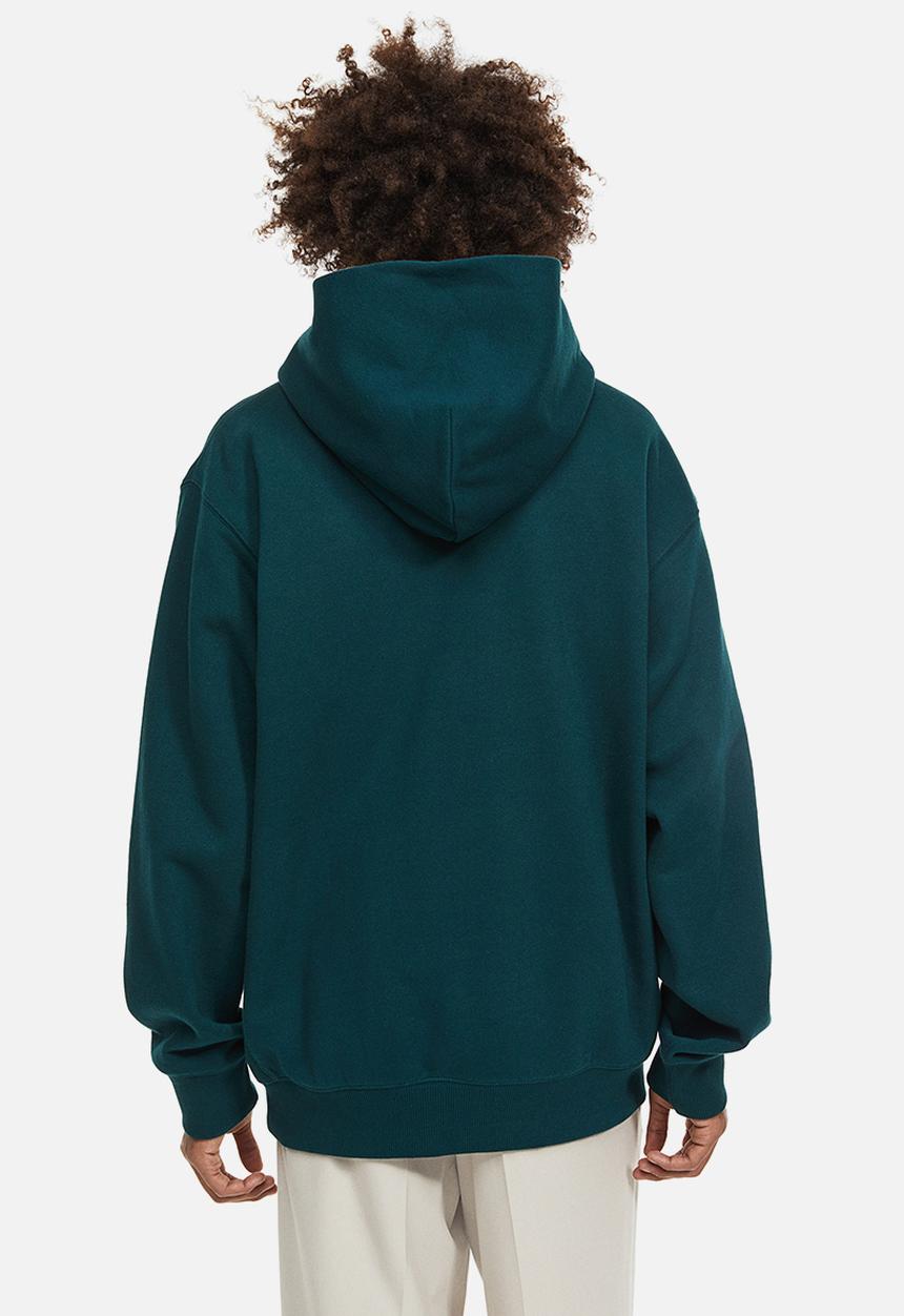 H&M - Oversized fit cotton hoodie - forest green