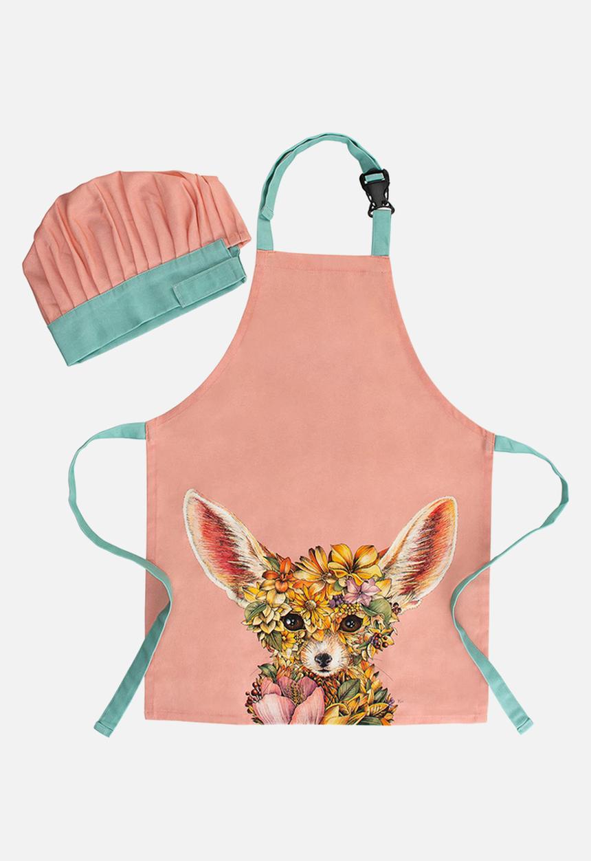 Maxwell & Williams - Wild Planet Apron and Hat Set - Fennec Fox