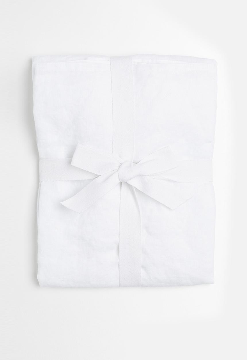 H&M - Washed linen pillowcase - white