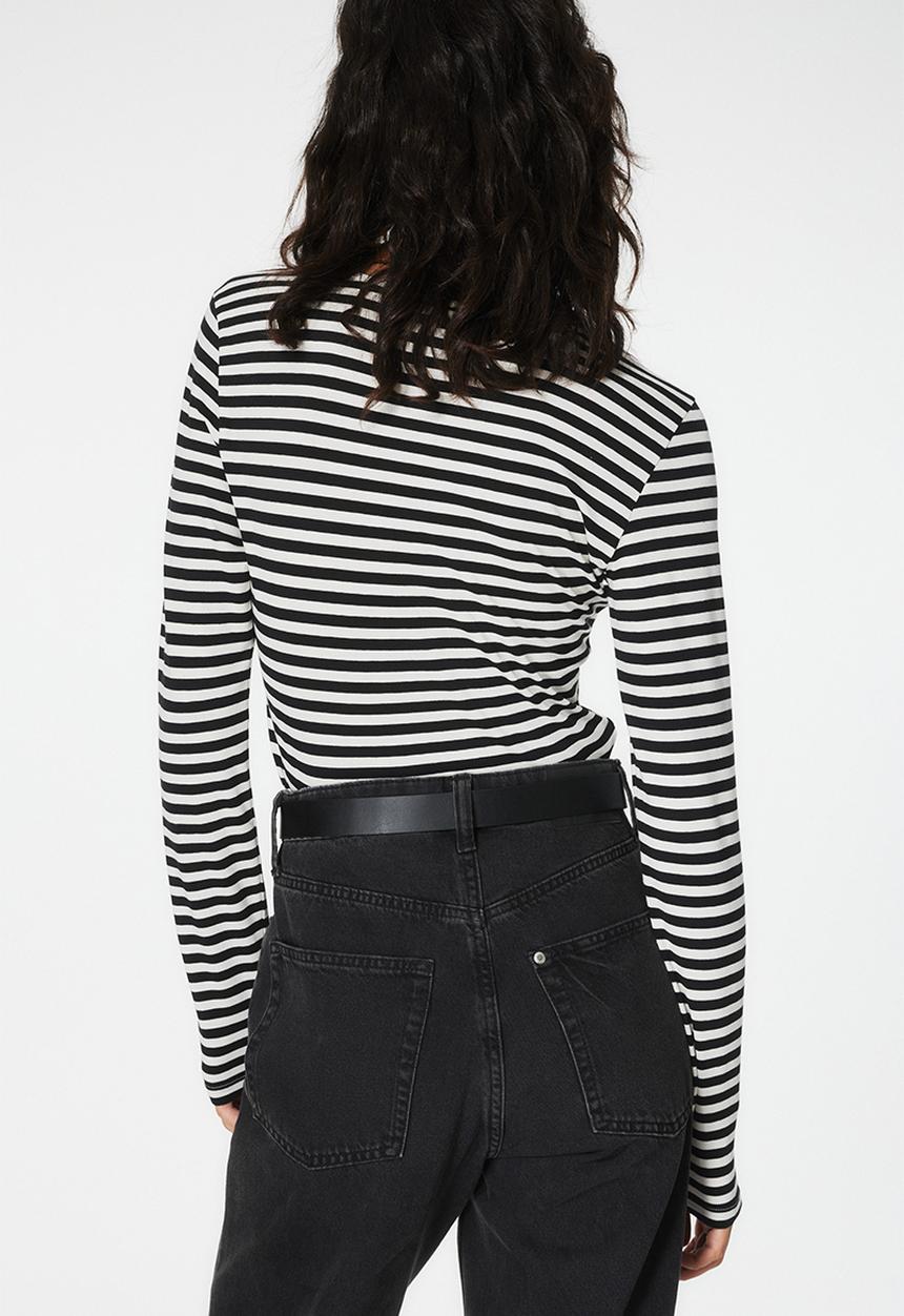 H&M - Long-sleeved jersey top - black/striped