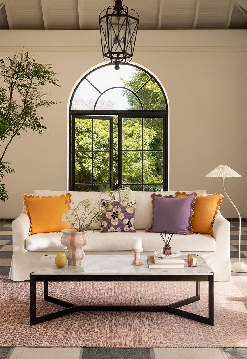 H&M - Tufted-pattern cushion cover - light purple
