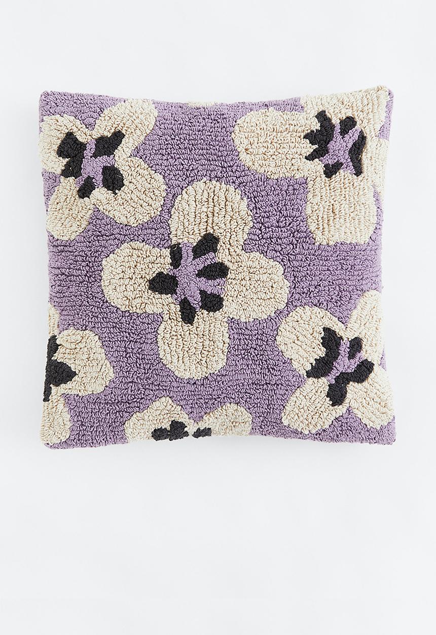 H&M - Tufted-pattern cushion cover - light purple