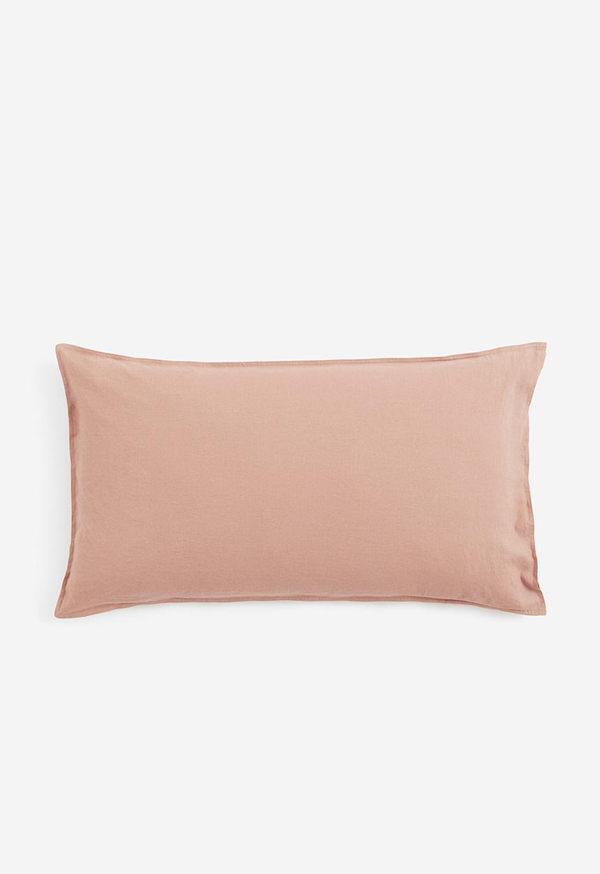 H&M - Washed linen-blend pillowcase - beige