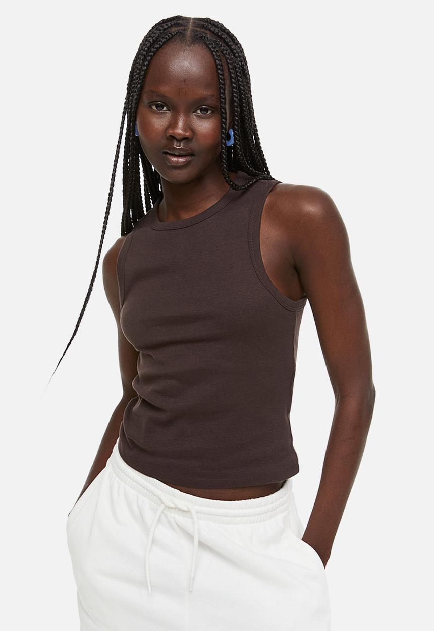 H&M - Vest top - dark brown 