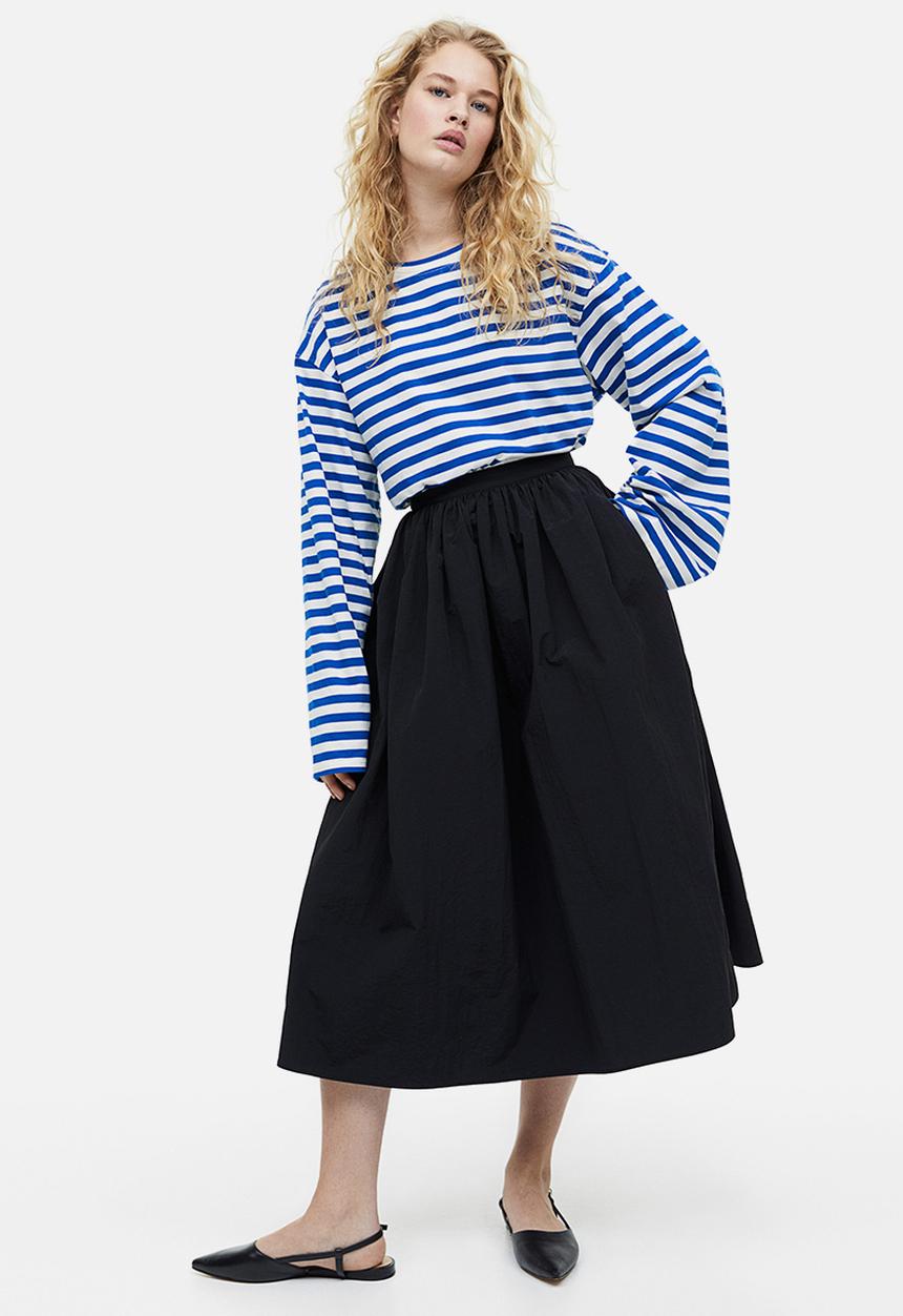 H&M - Long-sleeved jersey top - blue/white striped 
