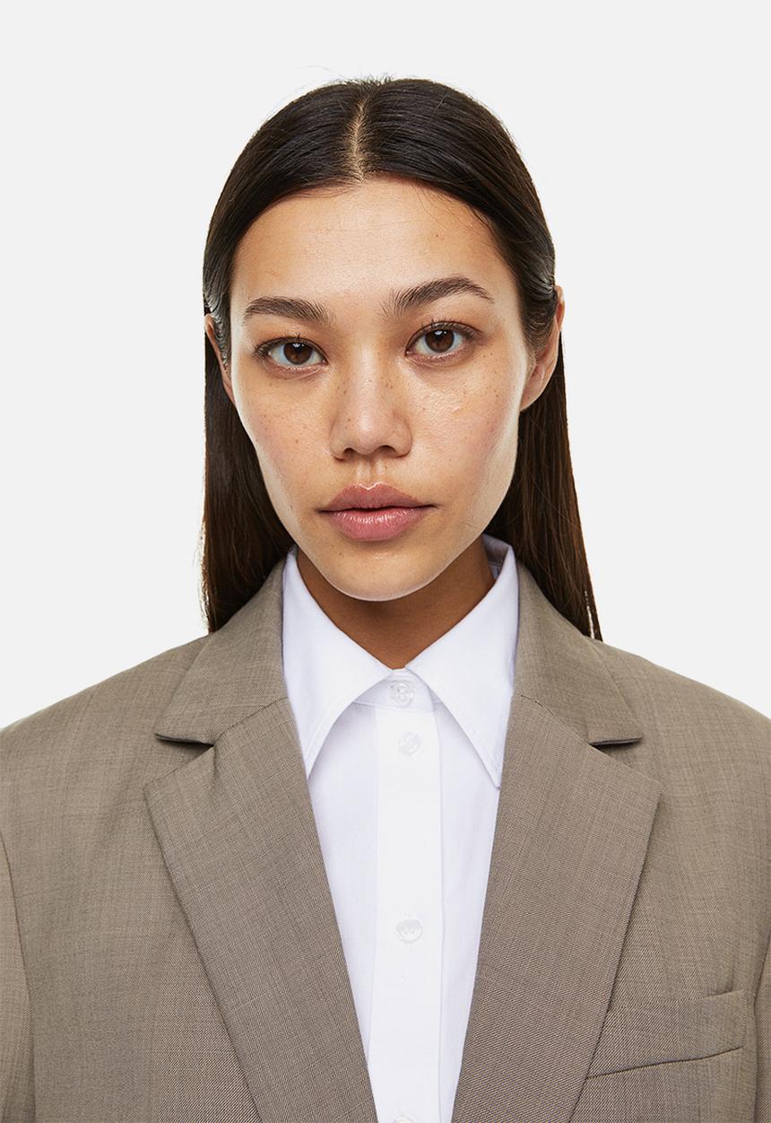 H&M - Oversized single-breasted blazer - beige
