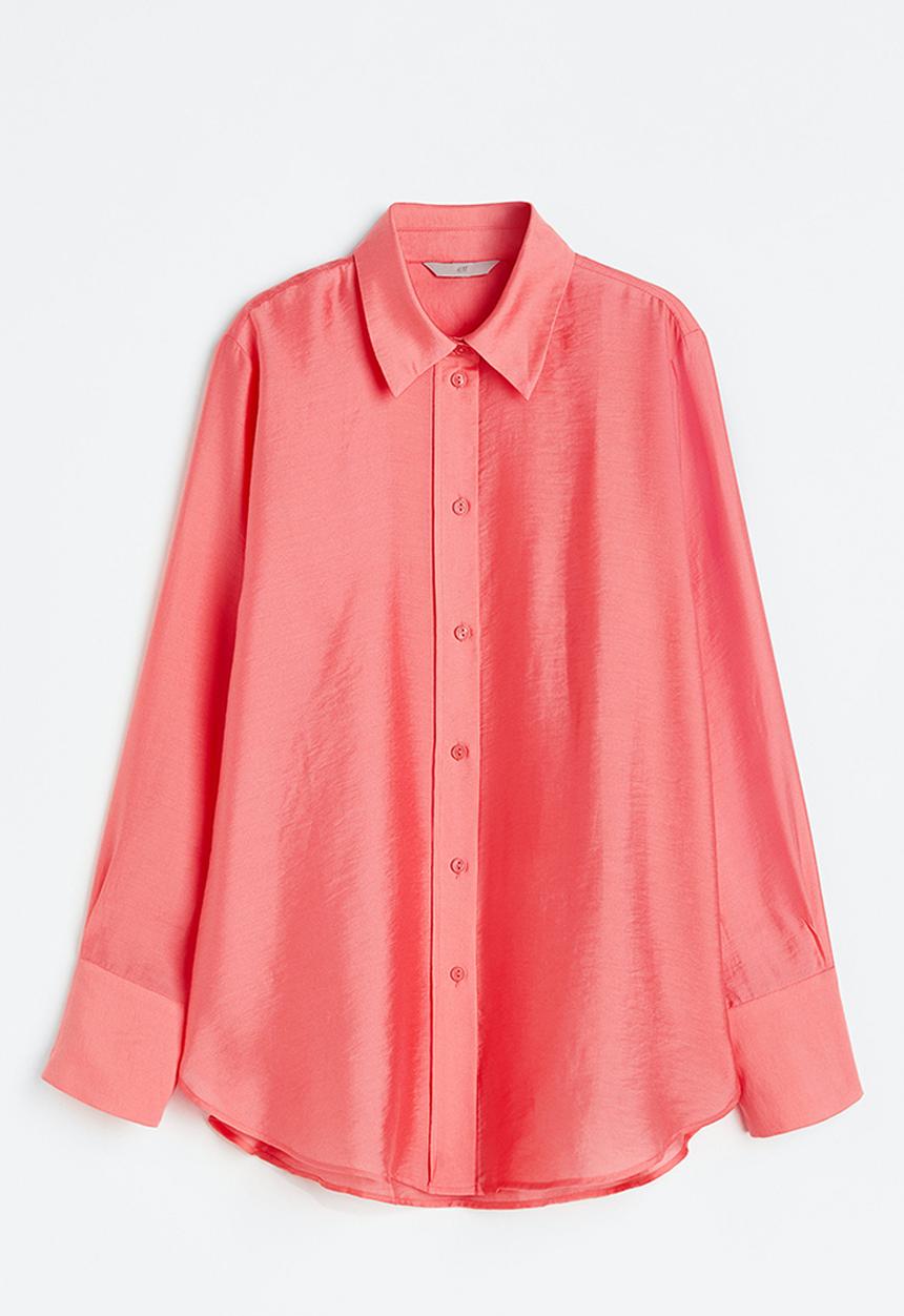 H&M - Relaxed-fit shirt - light red