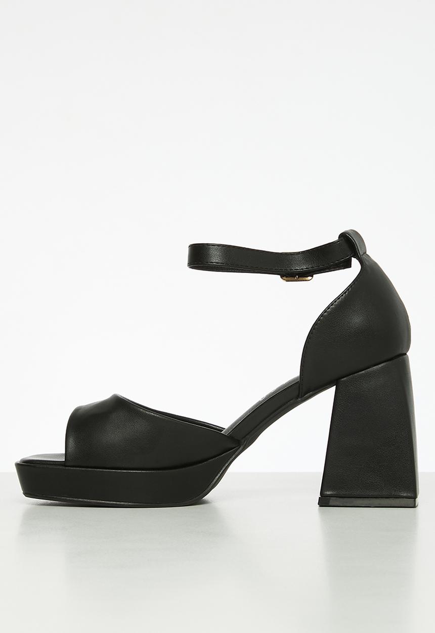 Rock & Co - Naked 2 block heel - black