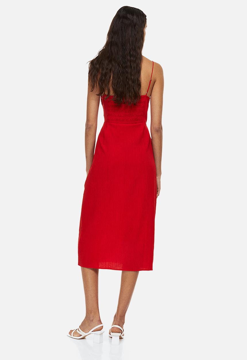 H&M - Tie-detail dress - red