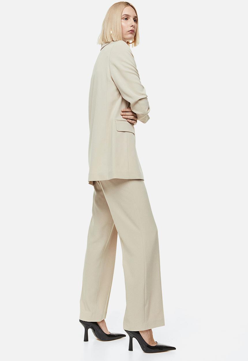 H&M - Wide trousers - light beige