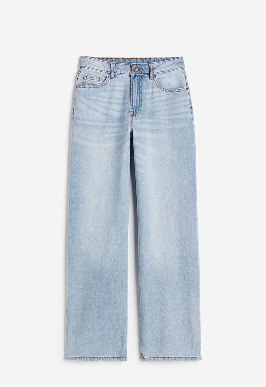 H&M - 90s baggy high jeans - light blue 