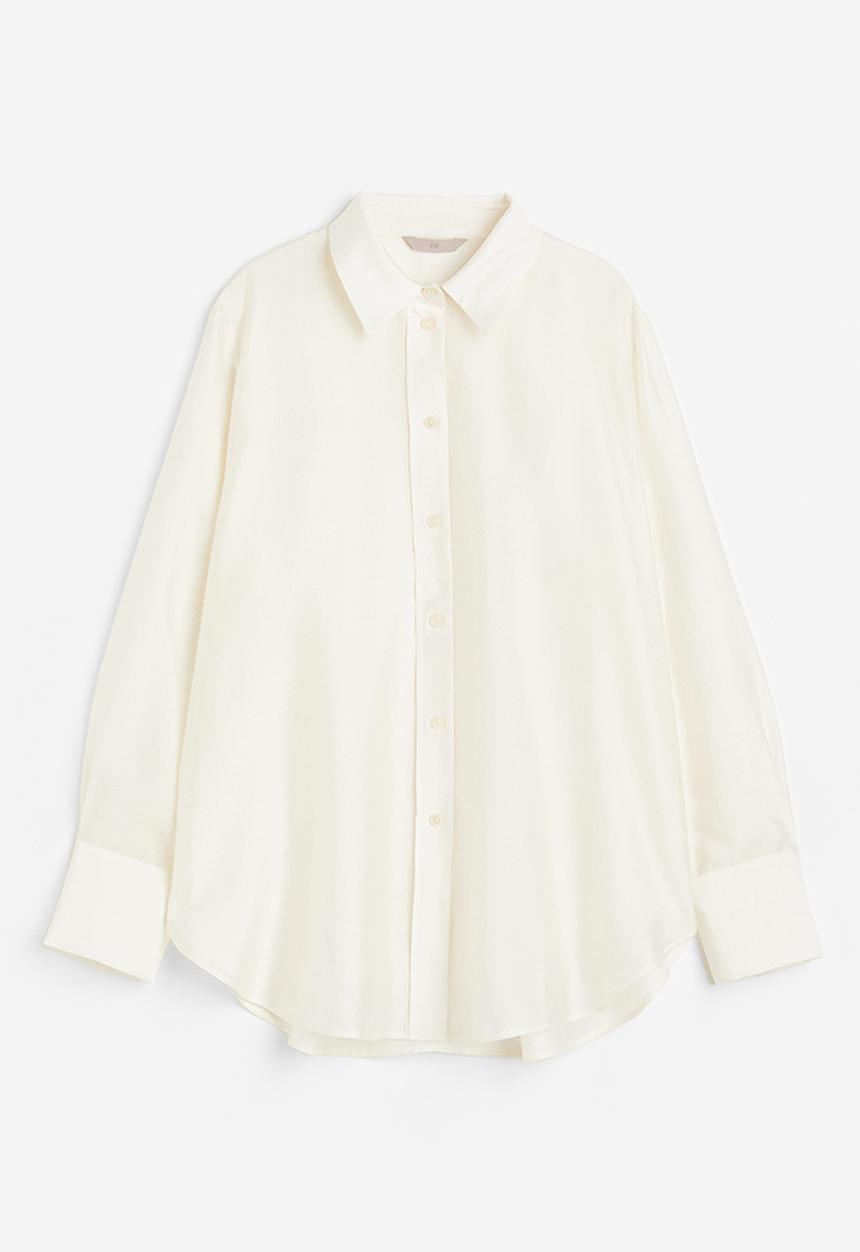 H&M - Relaxed-fit shirt - cream 