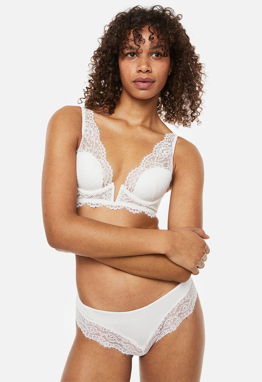 H&M - 3-pack hipster briefs - beige,blue,white