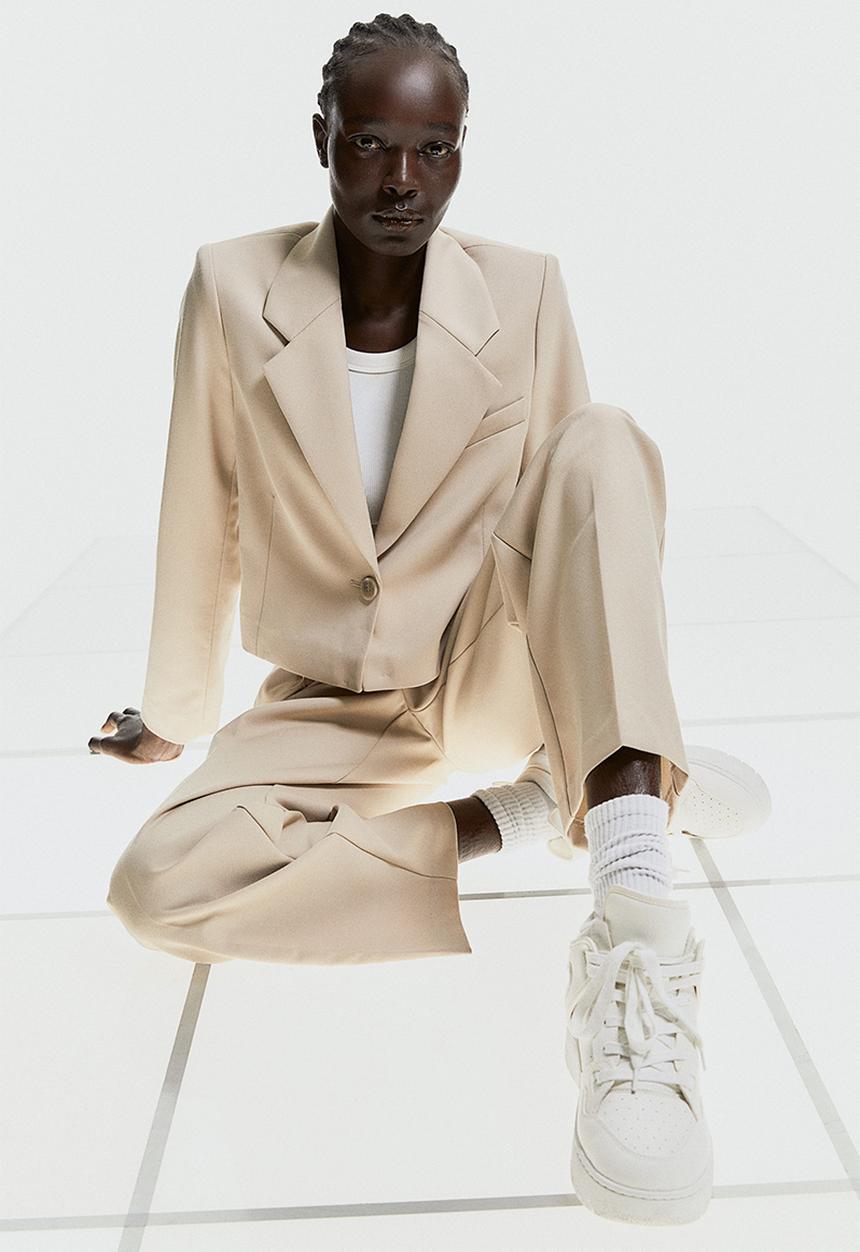 H&M - Cropped blazer - beige