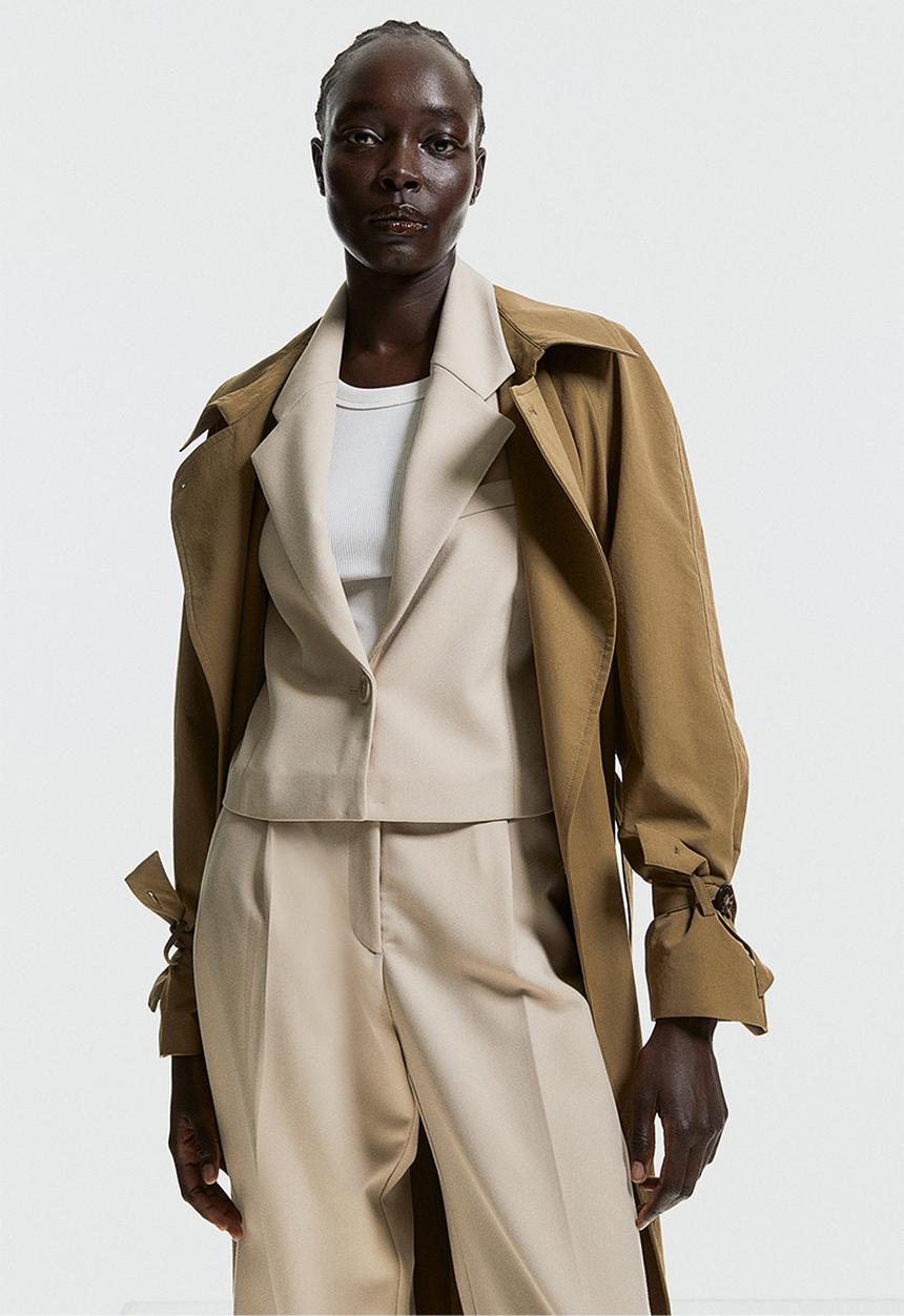 H&M - Cropped blazer - beige