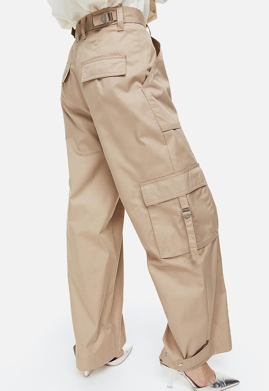H&M - Wide cargo trousers - beige