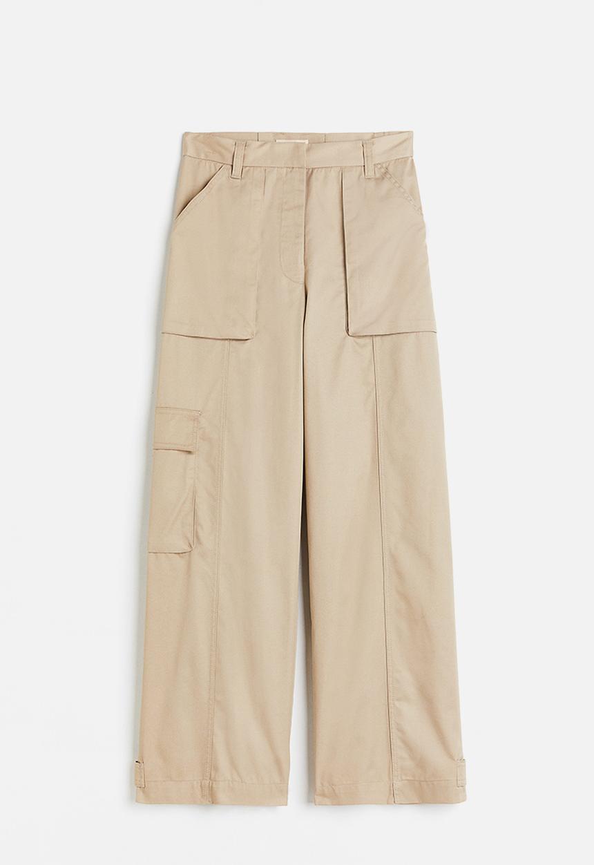 H&M - Wide cargo trousers - beige