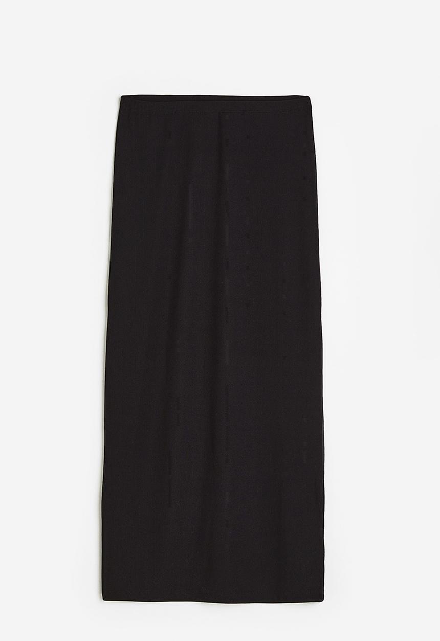 H&M - Ribbed pencil skirt - black